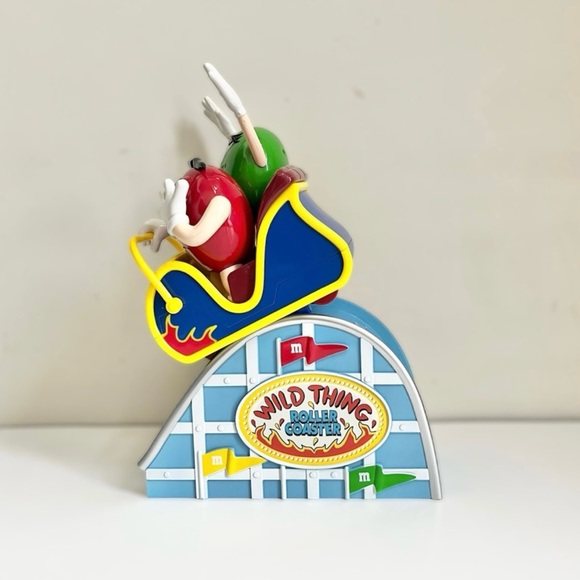 Mars M&M’s Wild Thing Roller Coaster Red Green Candy Dispenser - Picture 3 of 12